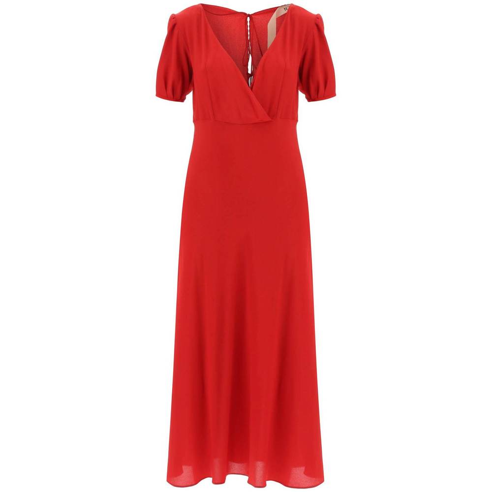 N21 crepe midi dress